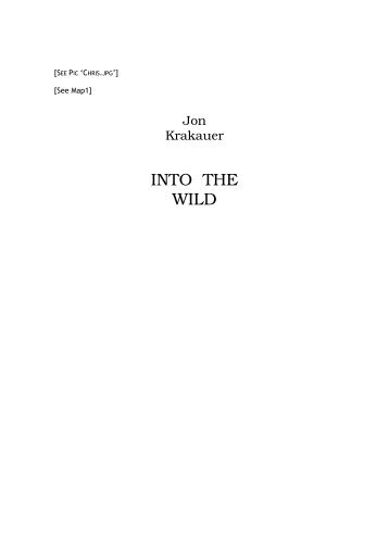 Into the Wild - Jon Krakauer