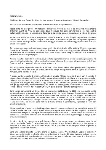 Mi chiamo Manuela Zanoni, ho 39 anni e sono mamma di un ...