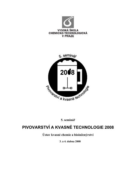 Sborník 2008 - Vysoká škola chemicko-technologická v Praze