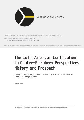 Joseph L. Love, The Latin American Contribution to Center ...