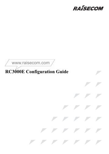 RC3000E Configuration Guide - DAVANTEL