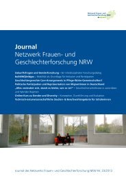 Journal Netzwerk Frauen- und Geschlechterforschung NRW