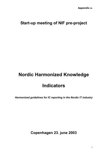 Agenda for Start-up meeting of NIF pre-project