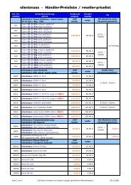 silentmaxx - HÃ¤ndler-Preisliste / reseller-pricelist