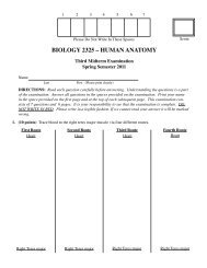 Sample Exam 3 - Biology Courses Server