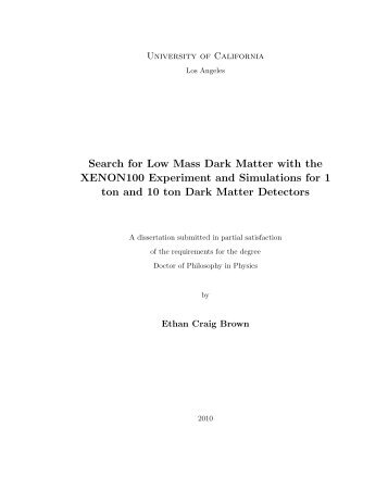 Search for Low Mass Dark Matter with the XENON100 Experiment ...