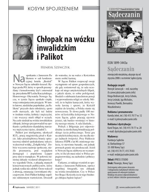 Zobacz peÅne wydanie (PDF) - SÄdeczanin