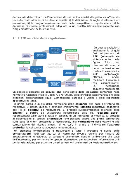 STRUMENTI PER IL CICLO DELLA REGOLAZIONE - Governo Italiano