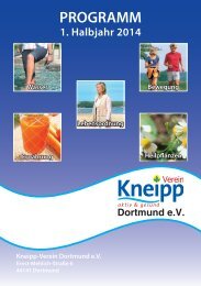 aktuelle Programm - Kneipp Verein Dortmund e.V