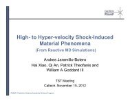 Hypervelocity shock-induced material phenomena - Caltech PSAAP