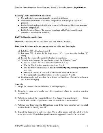 Student Directions for Reactions and Rates 3: Introduction to ... - PhET