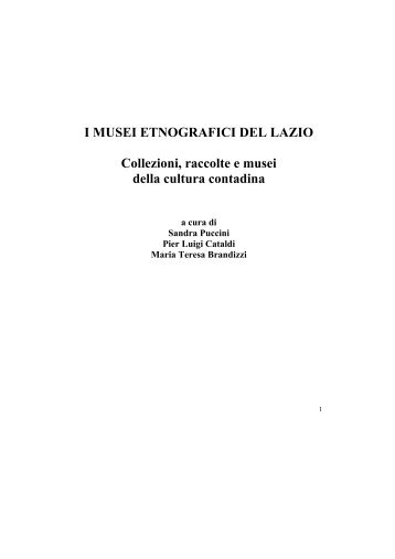 Musei etnografici del Lazio - Agricoltura - Regione Lazio