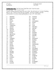 6th grade spelling list.2012.13 - Al-Ghazaly School