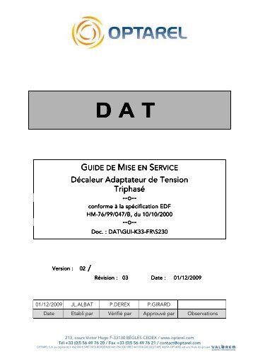 Guide de mise en service DAT tri - OVH.net