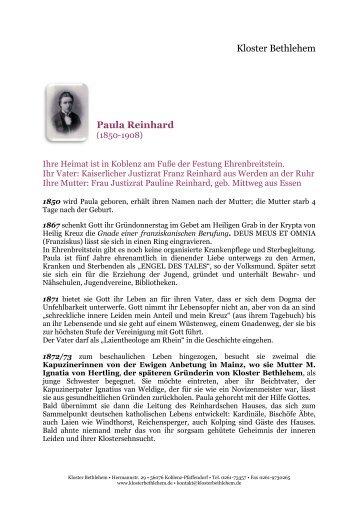Lebenslauf als PDF - Kloster Bethlehem