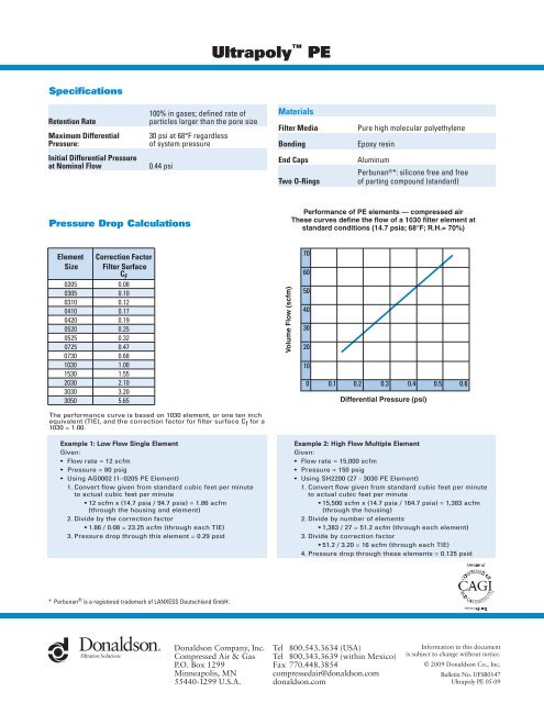 Ultrapoly PE.qxd - Donaldson Company, Inc.