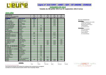 (Fiche horaire LR 310 Et\351 2013 .xls) - Eure