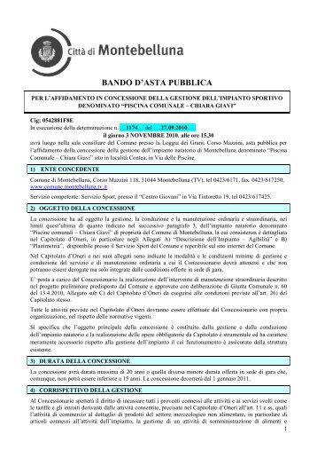 BANDO D'ASTA - Gestione PISCINA COMUNALE Chiara Giavi.pdf