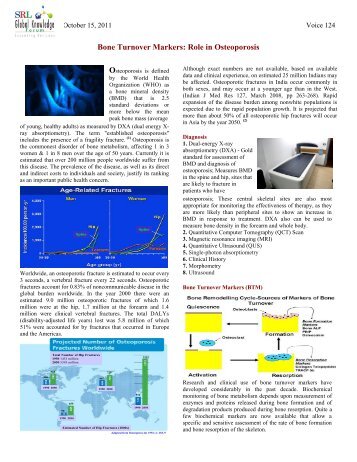 Bone Turnover Markers: Role in Osteoporosis - Srl