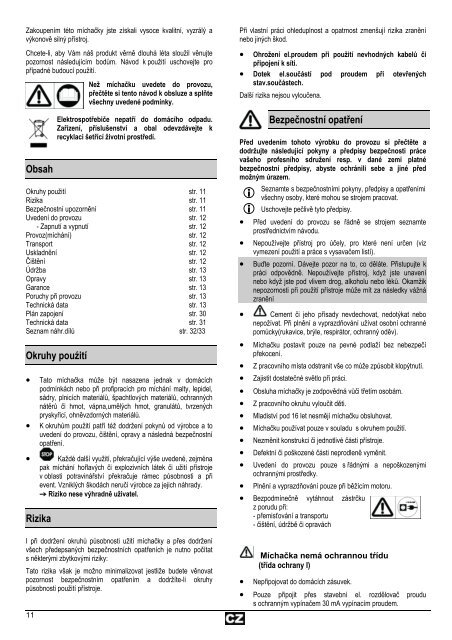 Bedienungsanleitung und Ersatzteile Operating Instructions ... - Atika