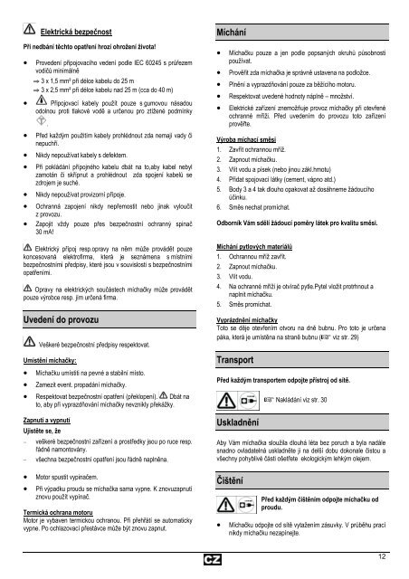 Bedienungsanleitung und Ersatzteile Operating Instructions ... - Atika