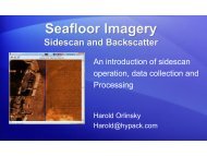 Seafloor Imagery - Sidescan and Backscatter