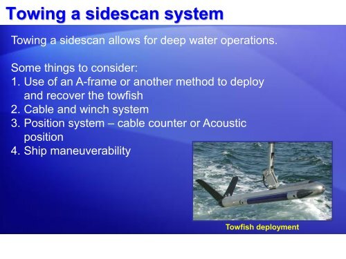 Seafloor Imagery - Sidescan and Backscatter