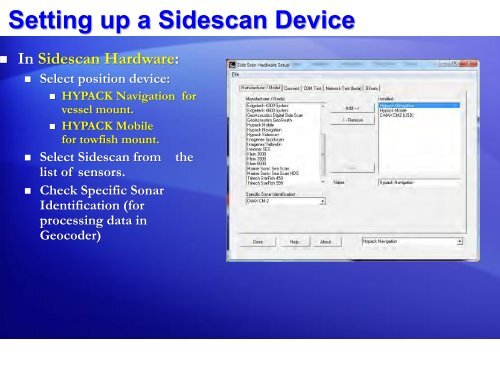 Seafloor Imagery - Sidescan and Backscatter