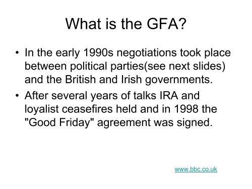 The Good Friday Agreement Powerpoint