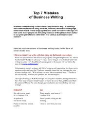 7 Deadly Mistakes Business Writing - iTrainingExpert.com