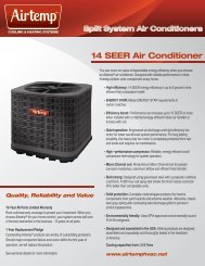 airtemp 13 seer air conditioner