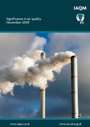 Significance in air quality November 2009 - IAQM