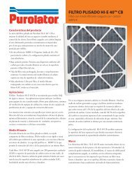 FILTRO PLISADO HI-E 40â¢ CB - Purolator Air Filtration