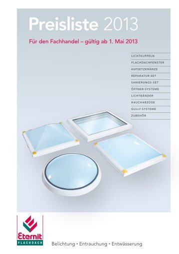 Preisliste 2013 - Eternit Flachdach GmbH