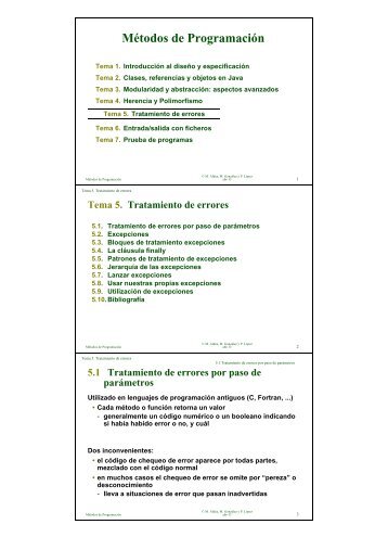 Tema 5. Tratamiento de errores - CTR