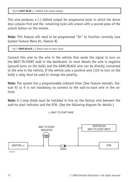 Responder LE Model 5701 Security and Remote Start Installation ...