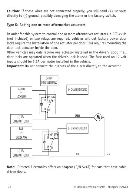 Responder LE Model 5701 Security and Remote Start Installation ...