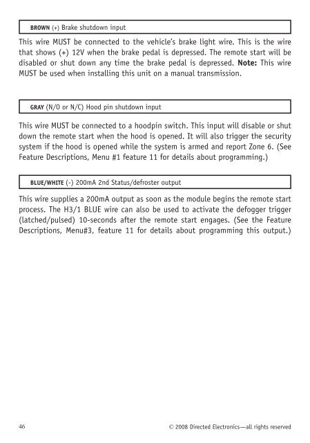 Responder LE Model 5701 Security and Remote Start Installation ...