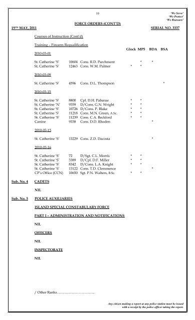 Force Orders 3337B dated 2011-05-19.pdf - Jamaica Constabulary ...