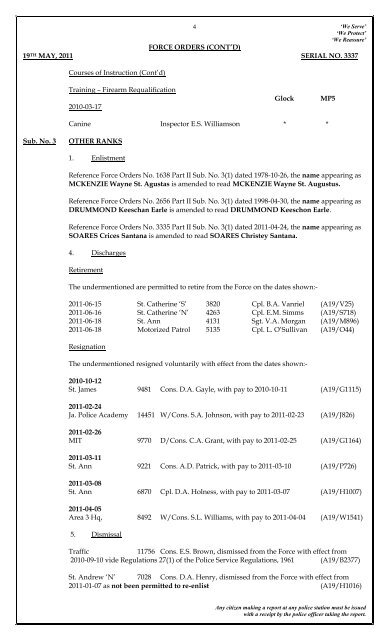 Force Orders 3337B dated 2011-05-19.pdf - Jamaica Constabulary ...