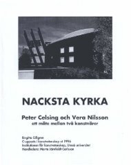 NACKSTA KYRKA Peter Celsing och Vera Nilsson ett ... - Bild.ylm.se