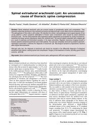 Spinal extradural arachnoid cyst - Pan Arab Nerosurgery