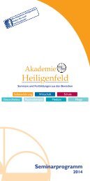 Seminarprogramm 2014 - Akademie Heiligenfeld