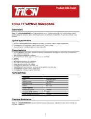 Triton TT Vapour Membrane Data Sheet Download - Triton Chemicals