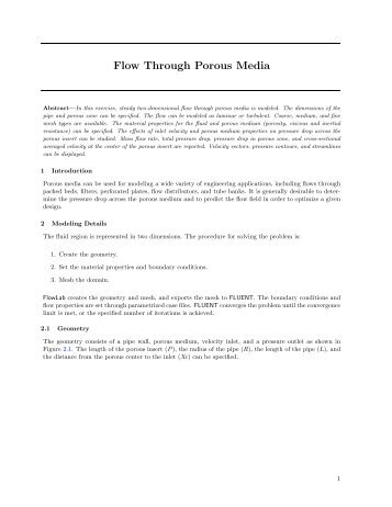 Flow Through Porous Media - PhilonNet Engineering Solutions