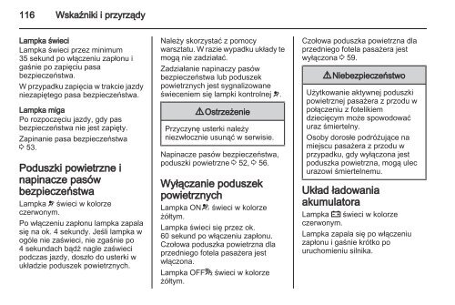 Opel Zafira Tourer 2013 â Instrukcja obsÅugi â Opel Polska