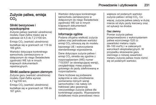 Opel Zafira Tourer 2013 â Instrukcja obsÅugi â Opel Polska