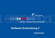 SE 2 - Organisation - Software Engineering: Dependability