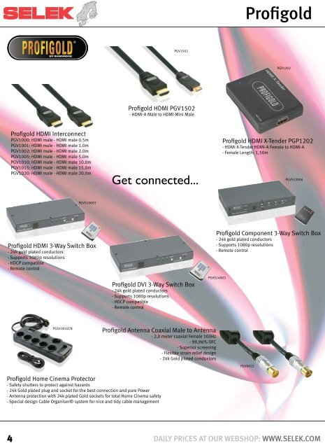 4 Profigold HDMI Intercon