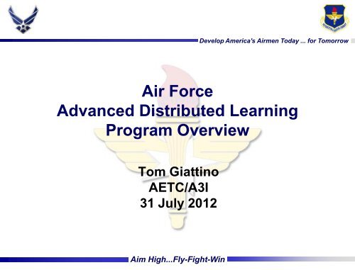 AF ADLS Overview - Advanced Distributed Learning